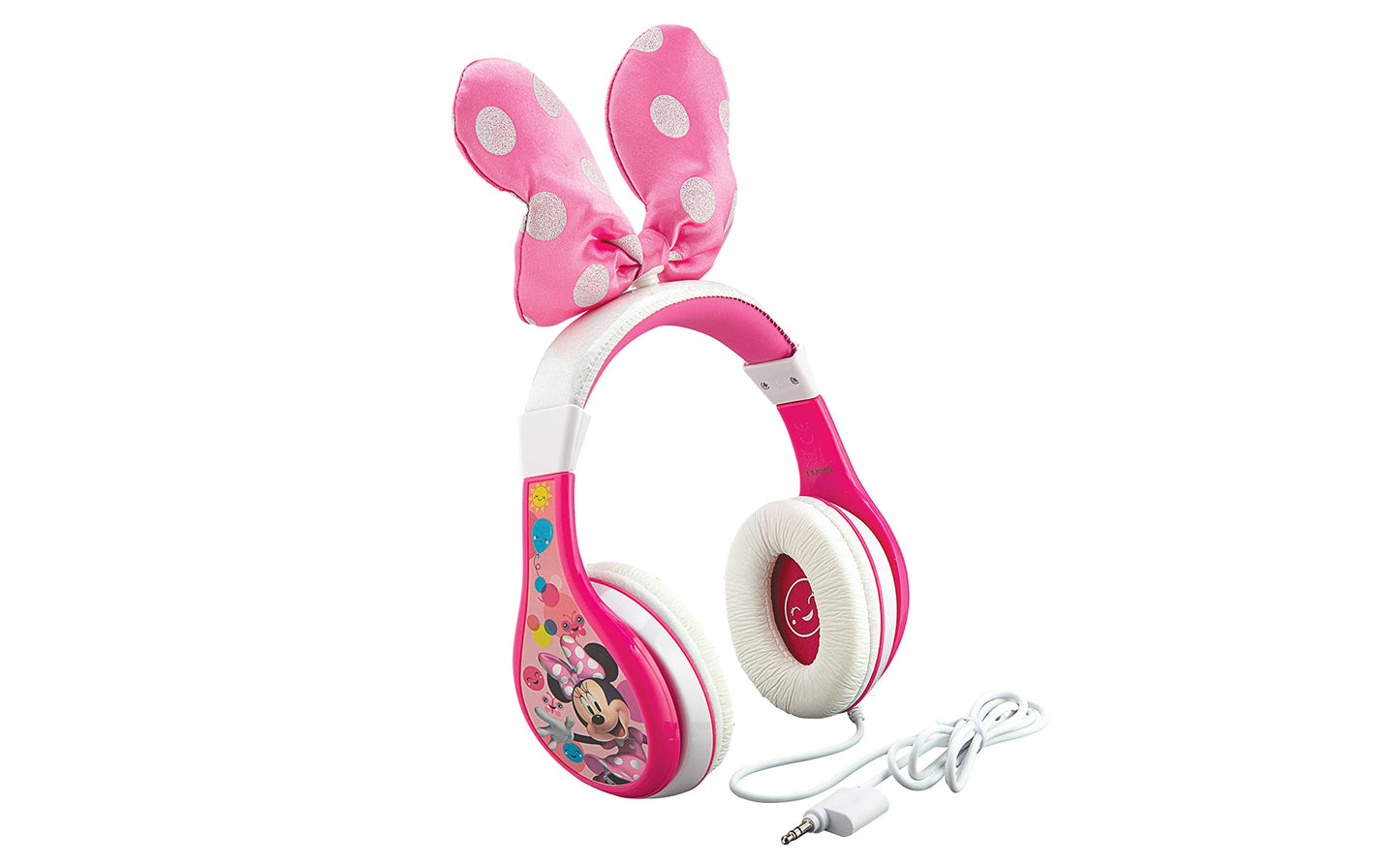 eKids Minnie Mouse Headphones for Kids Wired Headphones for School Home or Travel