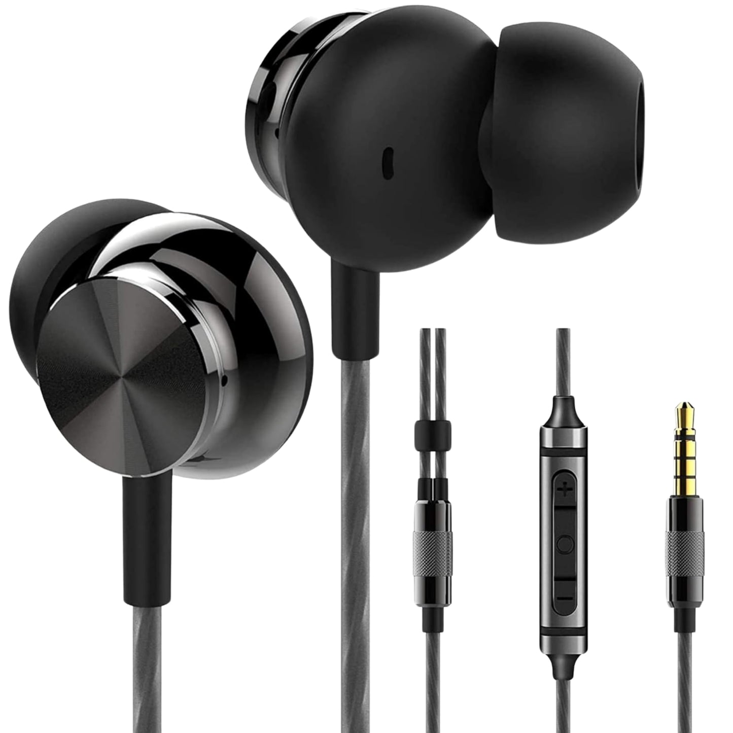Betron BS10 Earphones Wired Headphones in Ear Noise Isolating Earbuds with Microphone and Volume Control Powerful Bass Driven Sound 12mm Large Drivers Ergonomic Design