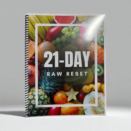 21-Day Raw Detox Meal Plan Book — Raw Food Reset for Weight Loss, Energy & Gut Health (Hard Copy)